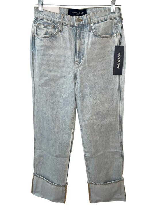 Veronica Beard Denim - Veronica Beard Dylan Ankle High Rise Straight Jeans Stone Wmn's Sz 28 $348 NWT